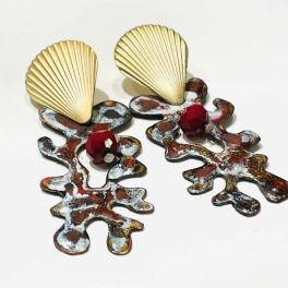 VÖRÖS CORAL  fülbevaló